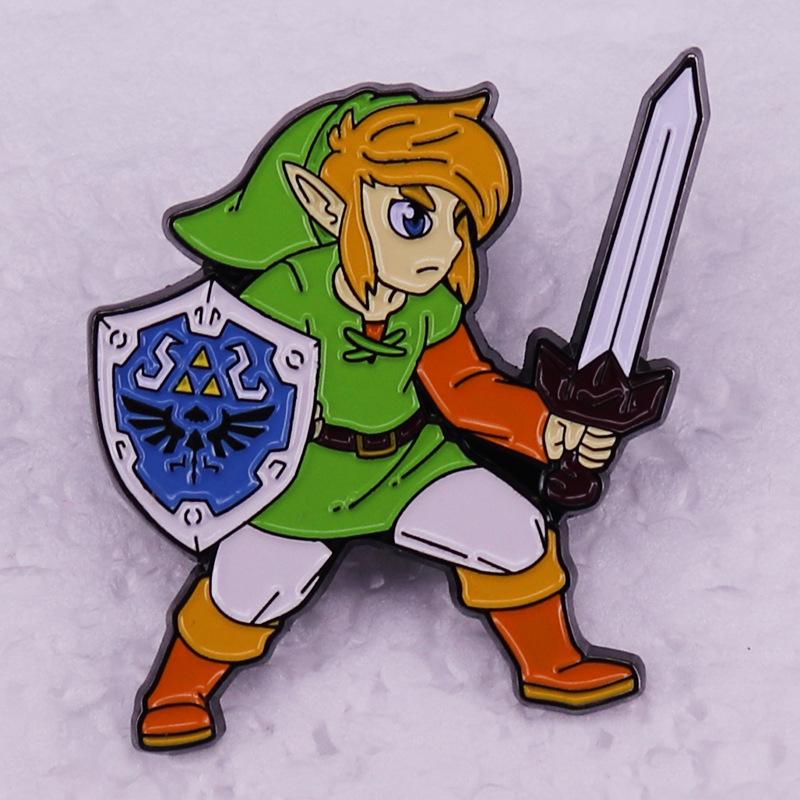 Zelda Anime Game Art Brooch Badge