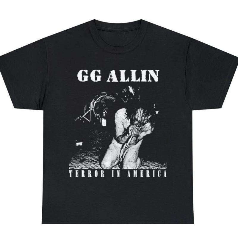 Gg Allin Terror In America T Shirt S S 5xl
