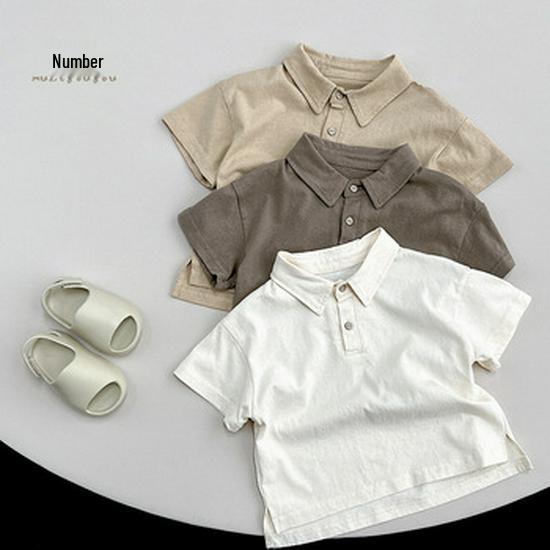Ramie Cotton Boys & Girls Summer Shirt - Lightweight, Breathable, Sun-Protective, Japanese & Korean Toddler Style