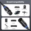 5Pin XLR Splitter Cable With 5Pin XLR Male And Female Connectors For Professional Sound Systems 50cm/19.69in