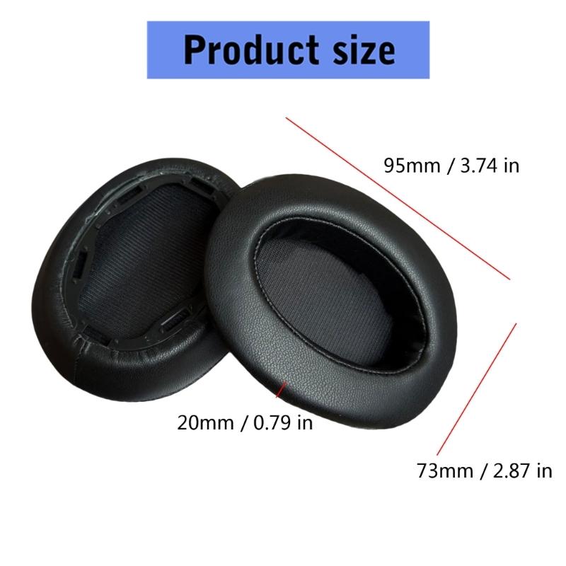 Polyester Composite Lambskin Headphone Cushions Strong Replacement Ear Covers Noise Reducing Pair for WH-H910N