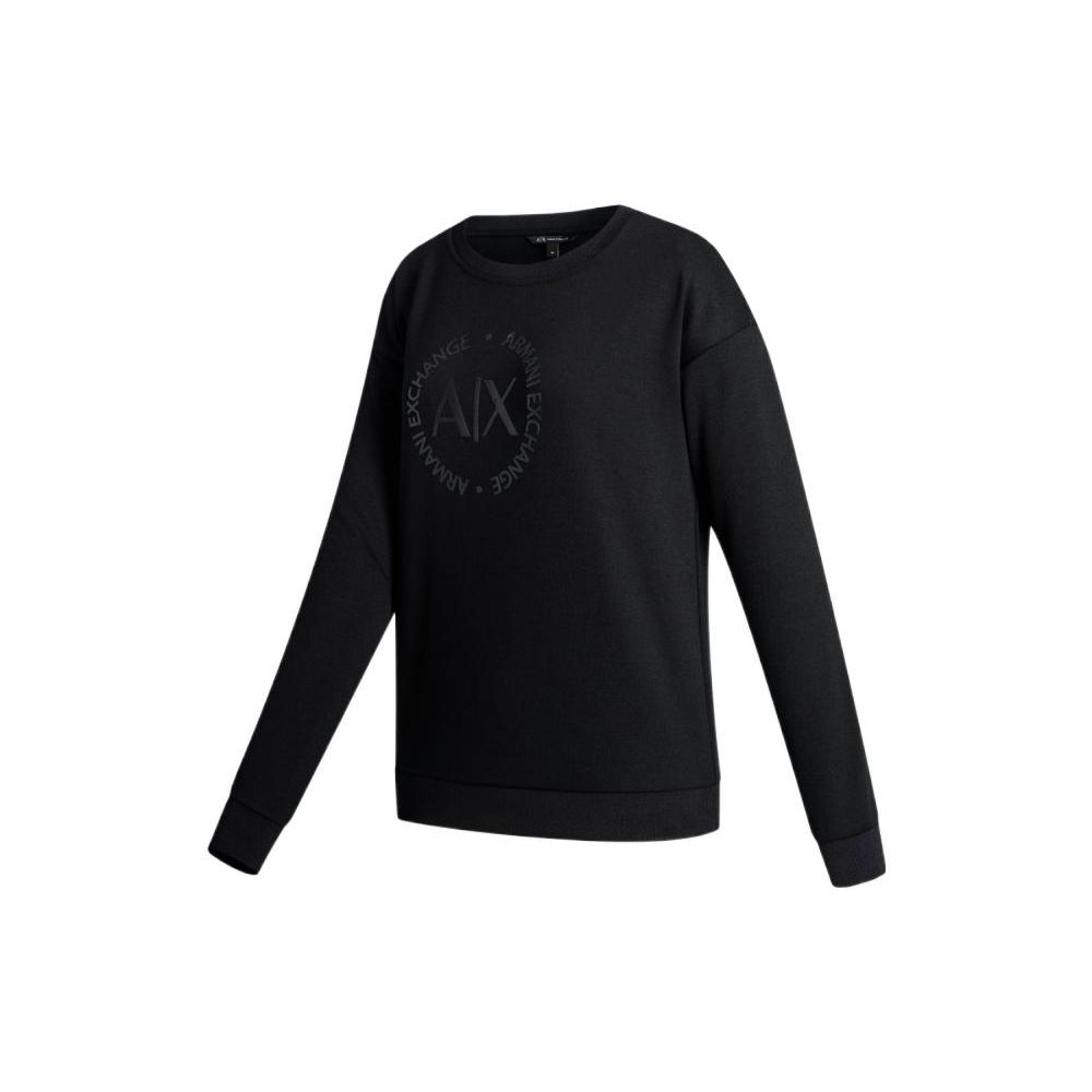 Armani Exchange FW22 Letter Logo Printed Crew Neck Pullover Long Sleeve Sweatshirt Women sweatshirt 8NYM67-YJ1GZ-1200