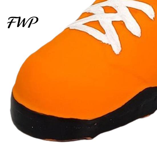 Natural Rubber Dog Toys for Aggressive Chewers Cartoon Shoe Squeaky Toy, Funny Sneaker Shape Chew Toy Soft Elastic Teething Dogs Small Medium