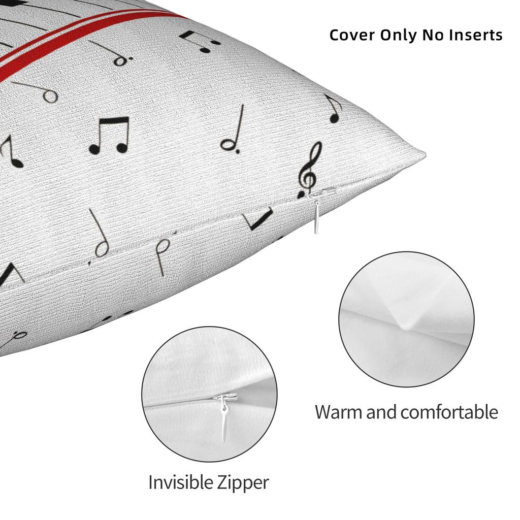 Beat It piano MJ king of pop Square Pillow Cases Cushion Cover Awesome Zippered Decor Pillowcase for Home 18"x18"