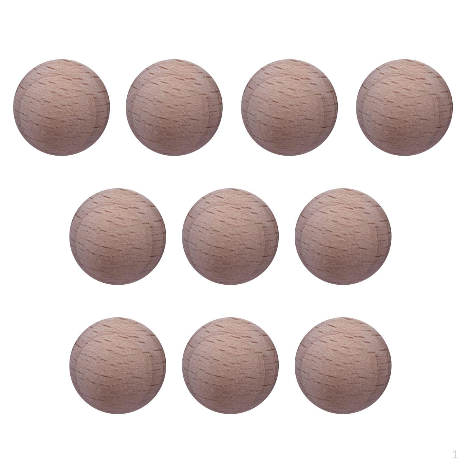 

10x деревянная игрушка-аксессуар, мяч без отверстия для моторики, DIY проекты, украшения