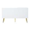 Shoe Cabinet with Storage Space, Padded Bench And Backrest, Shoe Shelf with Metal Handles And Solid Legs