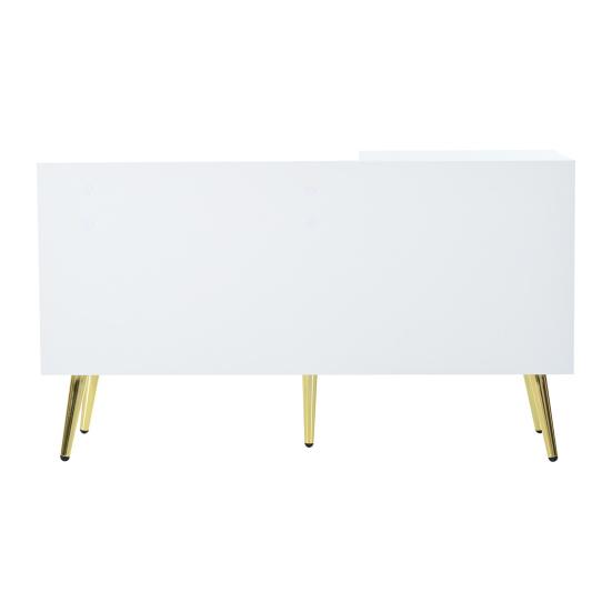 Shoe Cabinet with Storage Space, Padded Bench And Backrest, Shoe Shelf with Metal Handles And Solid Legs