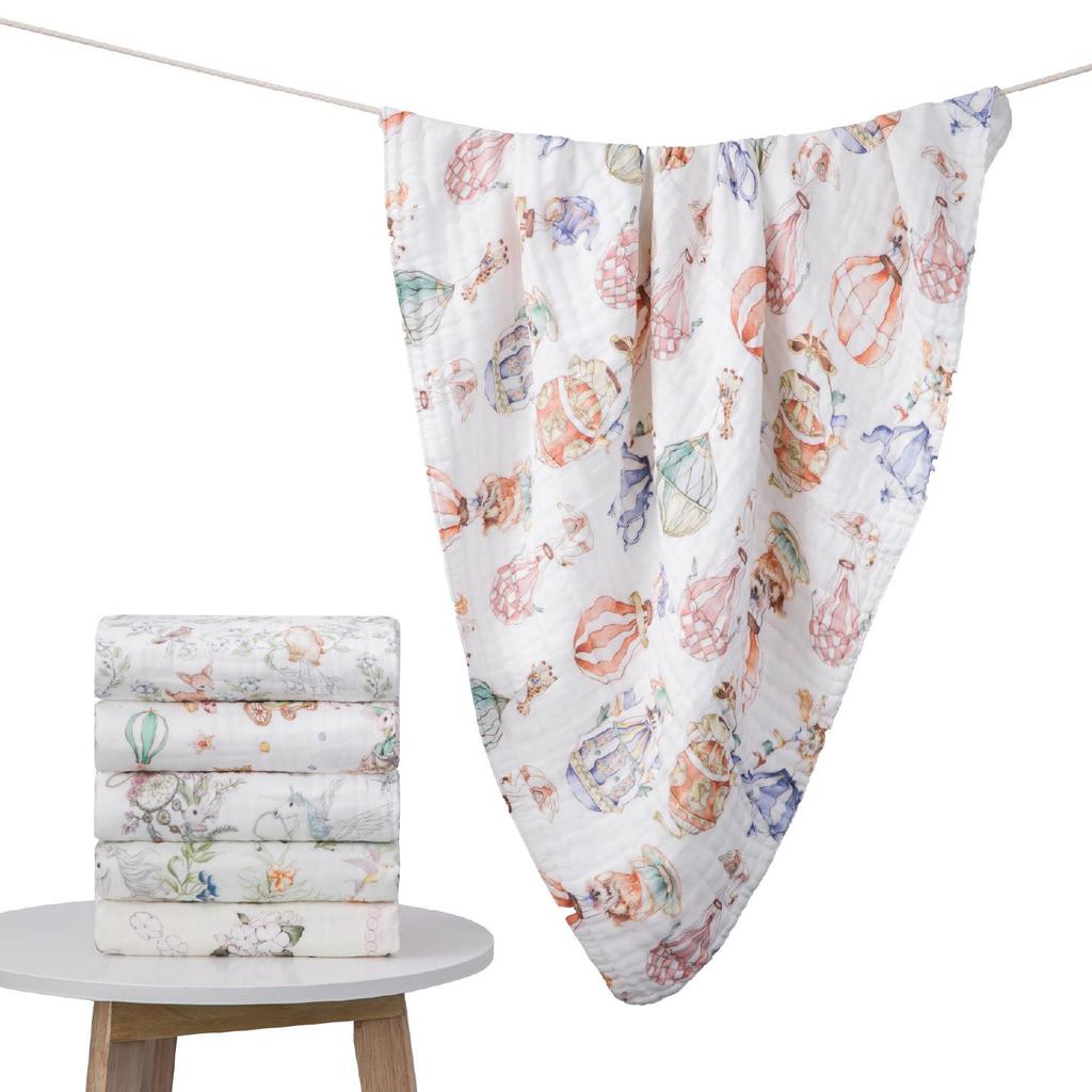 Beianyue A-Class 50-Count Ultra-Soft Bamboo Cotton Baby Towel & Swaddle Blanket