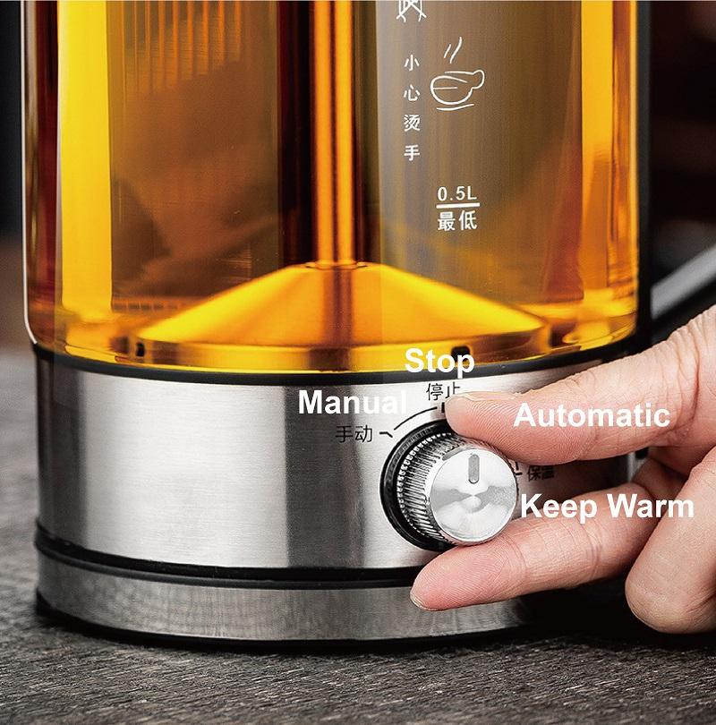 Xiaomi 1.5L Electric Kettle Office Black Tea Pu'er Glass Steam Teapot Auto Keep Warm Boiling Tea Kettle 4Gear Home Health Pot 600W