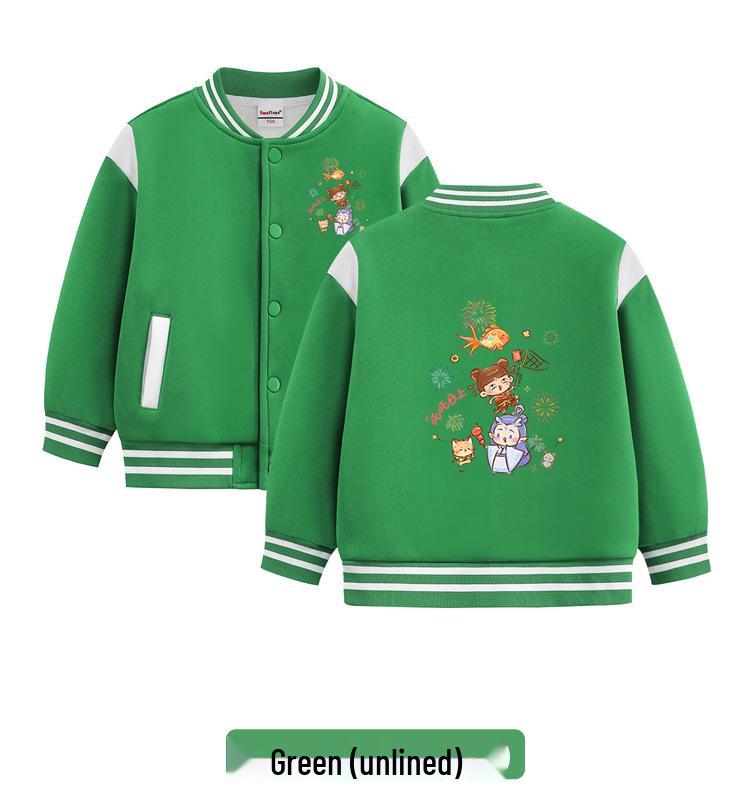 Vielseitige Baseballjacke für Kinder: Stilvolle mitteldicke Oberbekleidung für Jungen und Mädchen - Mittlere bis große Größen für Frühling, Herbst, Winter