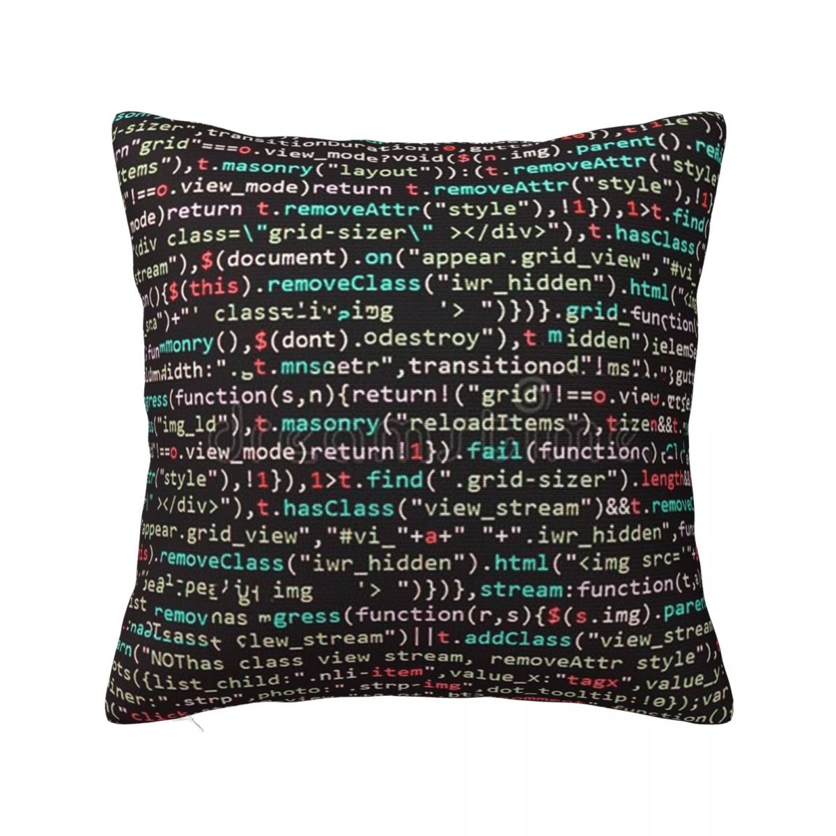 Java Script Code Square Pillowcase Pillow Cover Polyester Cushion Zip Decorative Comfort Throw Pillow for Home Sofa 30x30 cm 12x12 in