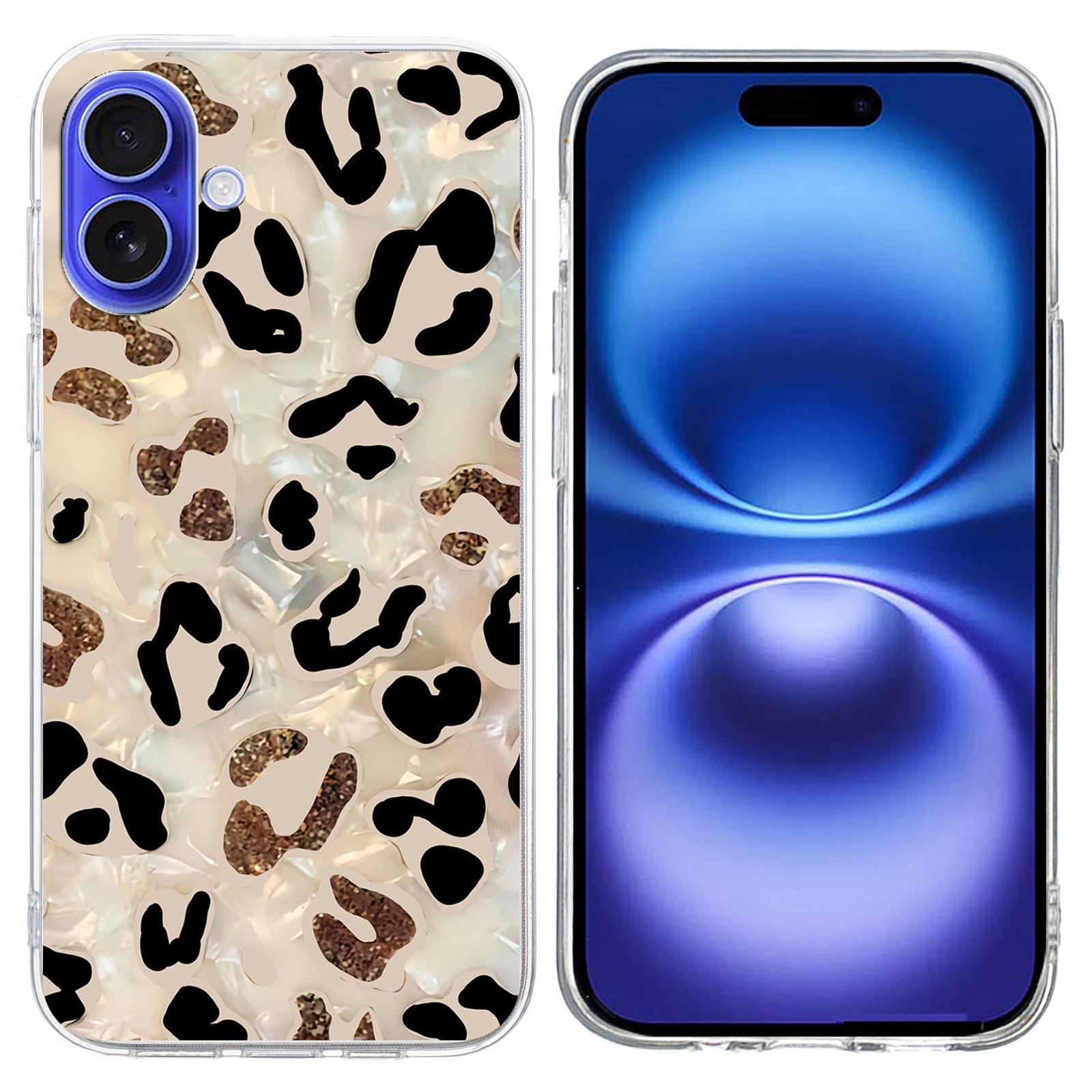 For iPhone 16 Plus Case Pattern Printing Shockproof Soft TPU Phone Cover A