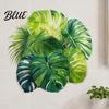 Grüne Blatt Wandaufkleber Tropische Pflanzenaufkleber PVC Wasserdichte Botanische Abziehbilder Nordisch