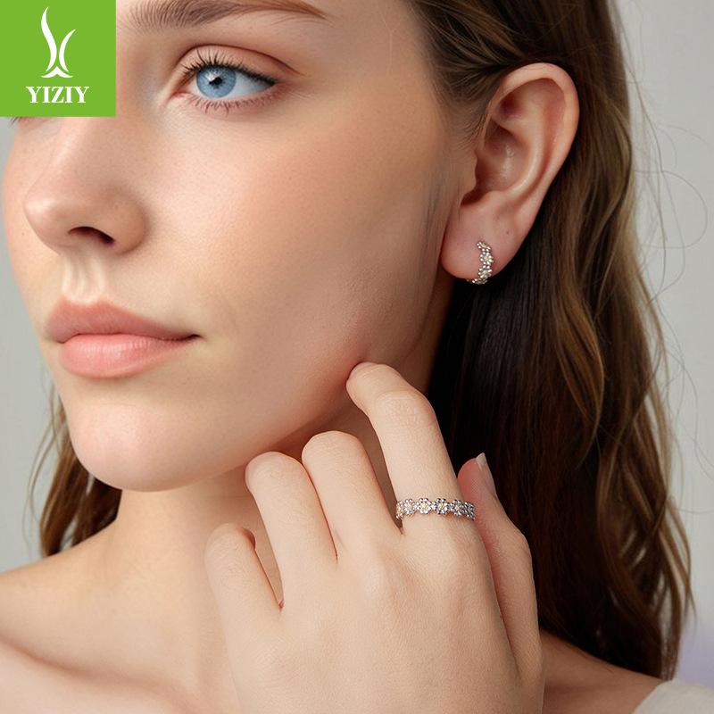 Fresh Little Daisy Open Ring Women'S Simple And Versatile S925 Sterling Silver Platinum Plated Flower Ring
