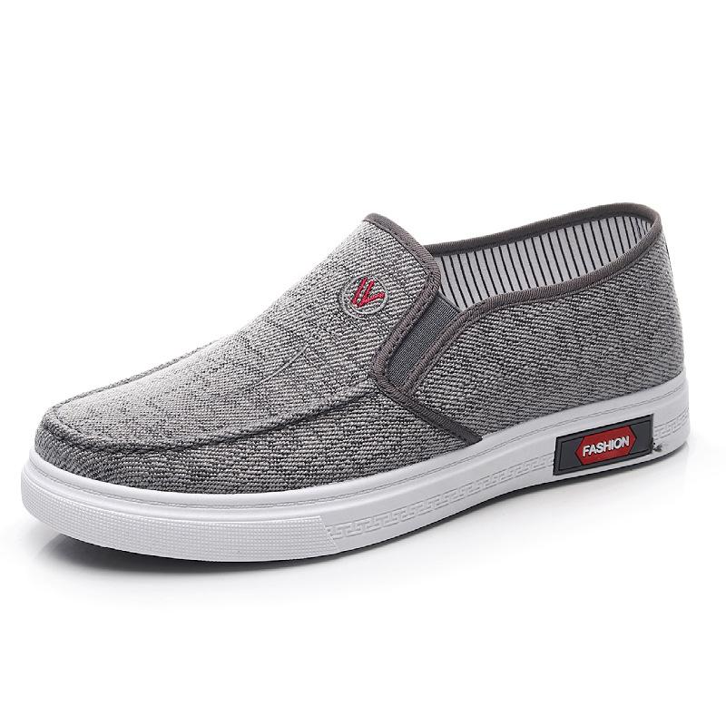Cloth Shoes Men's Canvas Shoes Men's Shoes Low-top One-pedal Spring and Summer Casual Shoes Board Shoes Non-slip Comfortable Work Shoes