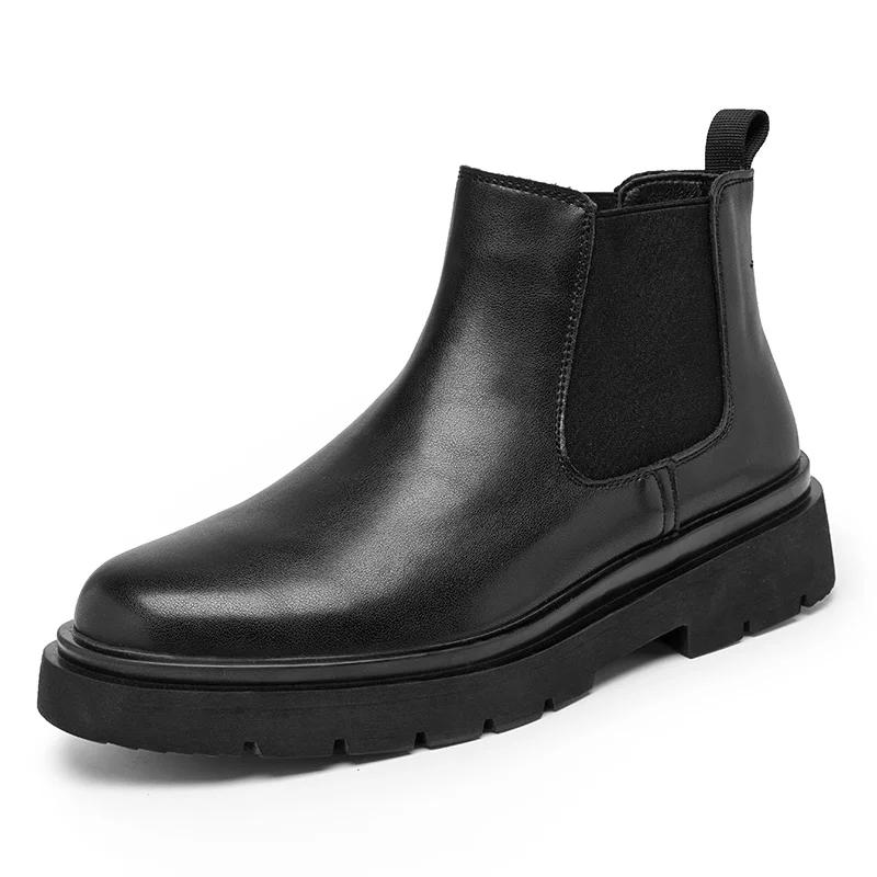 

Boots Men Shoes Casual Shoes Classics Ankle Boots High Slip Office Ventilate Versatile Motorcycle 40 чёрный
