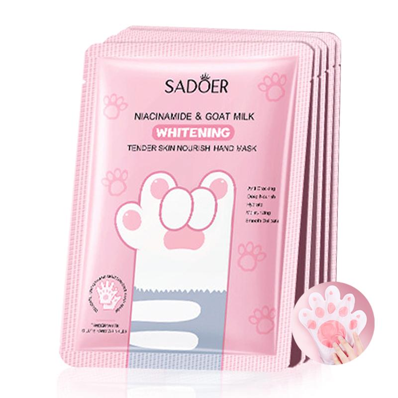 1/5/10 Pcs Goat Milk Nourishing Hand Mask Moisturizing Firming Brightening Hydrating Hand Gloves for Hands Skin Care Products