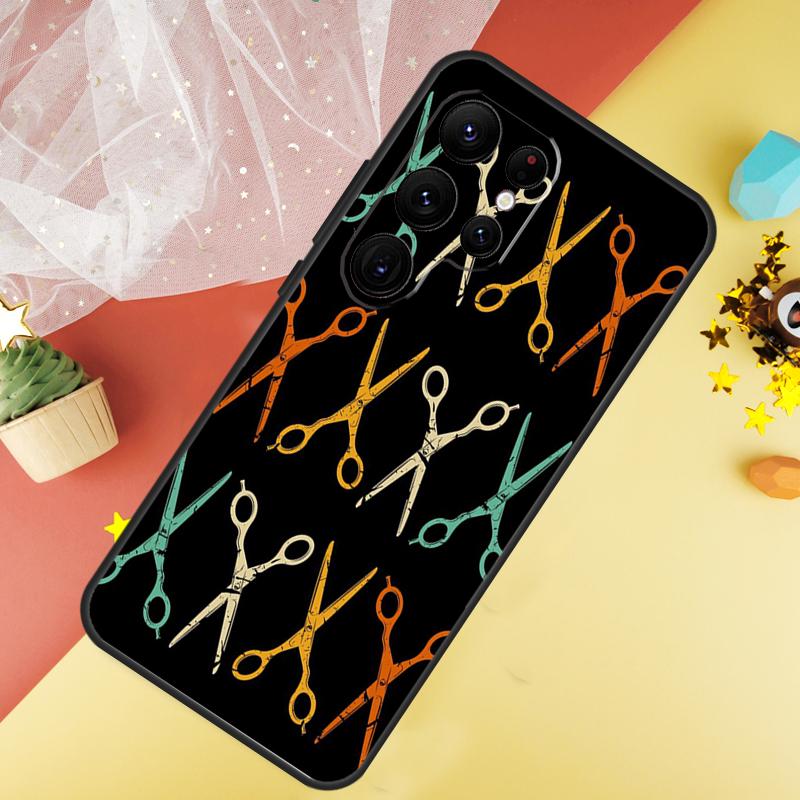 Hairdresser Barber Scissors Phone Case For Samsung Galaxy S26 S25 S24 S21 S20 S22 S23 Ultra S10 Plus S25 FE Cover Coque