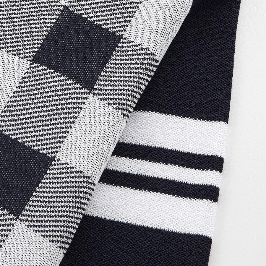 STCO Diems Cool Touch Check Round Knit_Navy (Classic Fit)_Dgkva01Ccn