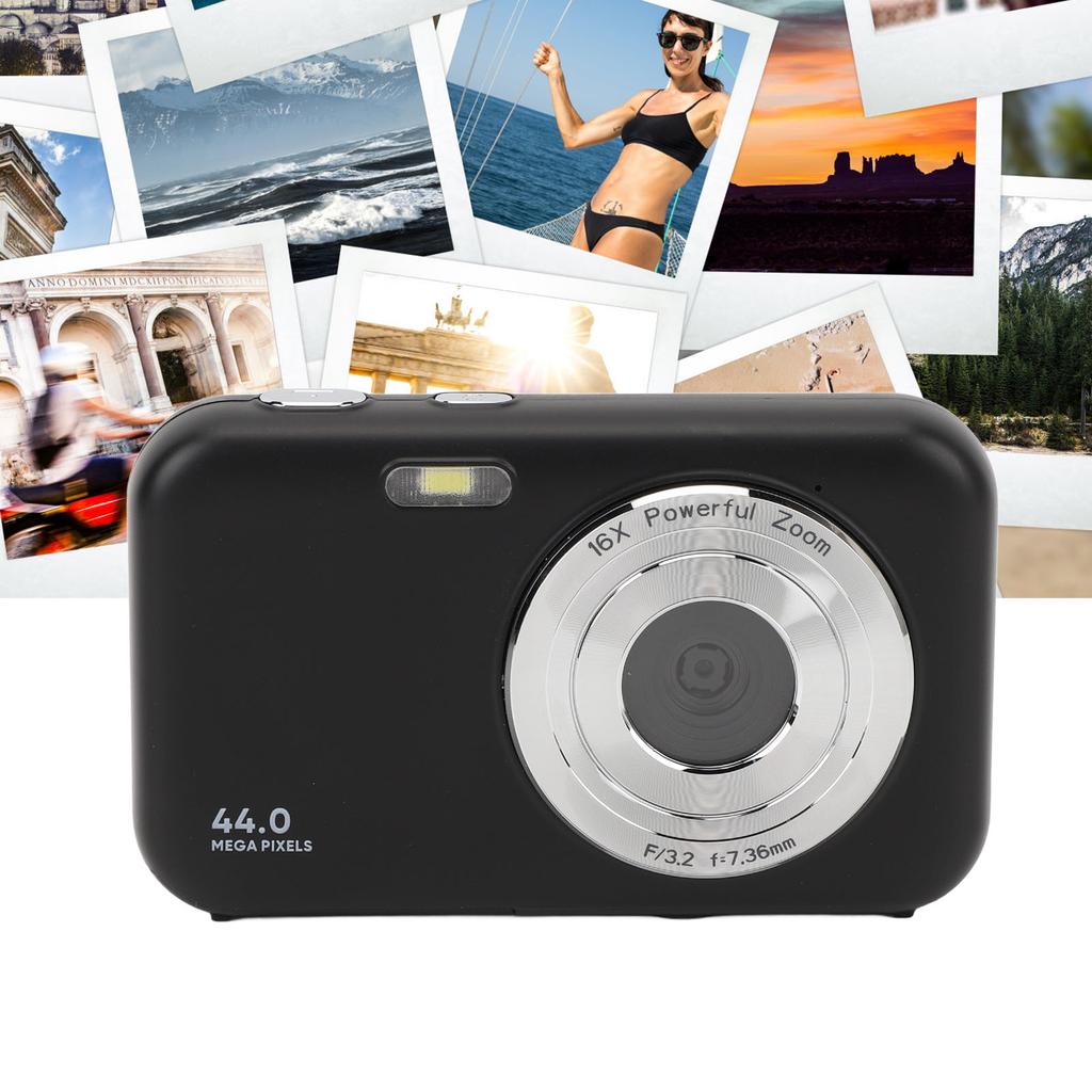 1080P Digital Camera 2.4inch Screen 16X Digital Zoom Portable 44MP Point and Shoot Camera for Teens Students Beginner