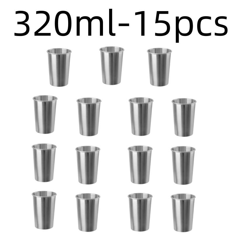 Stainless Steel Metal Cup Beer Cups White Wine Glass Coffee Tumbler Travel Camping Mugs Drinking Tea Mug Set Outdoor