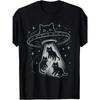 Funny Cat UFO / T-Shirt En Spe / Cute Kty Sci-Fi Tee Gift