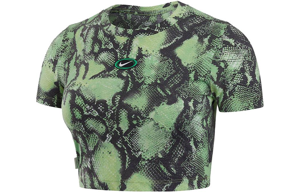

Nike Crop Tops Women s Green Crew Neck Moderate DV3318-362 M