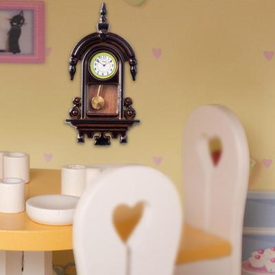 1/12 Dollhouse Accessory Roman Clock for Scene Setting