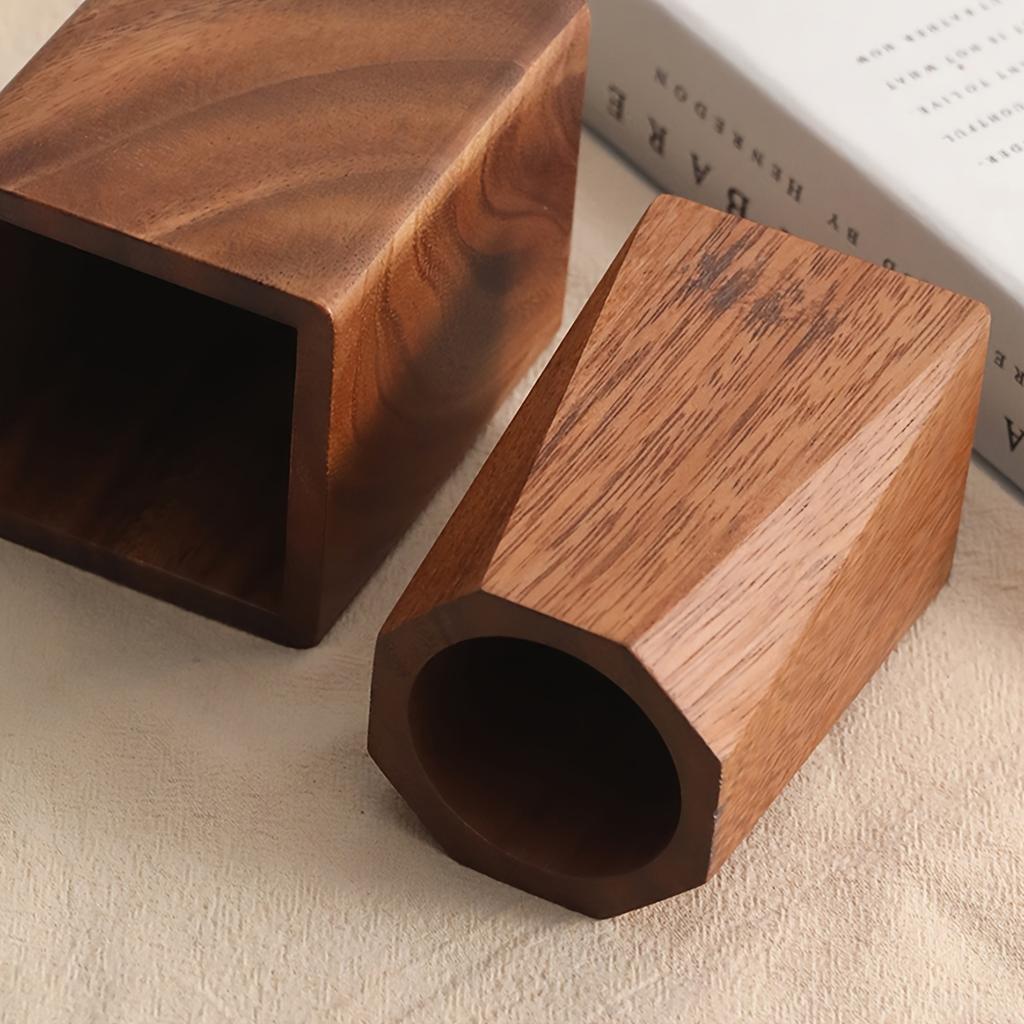 1 STuks Houten Penhouder Opbergdoos | Heldere Potloodcilinder, Retro Bureau Decoratie, Geschikt voor Knutselbenodigdheden, Penselen, Kantoorartikelen,