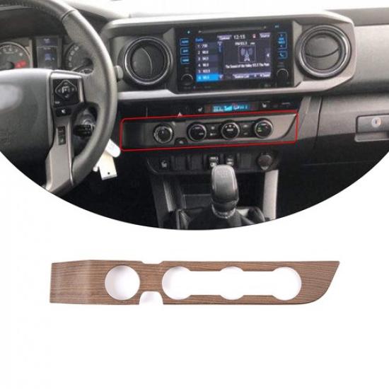 Wood Grain Air Conditioner Switch Panel Cover Trim For Toyota Tacoma 2016-23