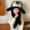 Solid Color Penguin Ear Moving Hat Fluffy Children Plush Pullover Cap  Outdoor Sport