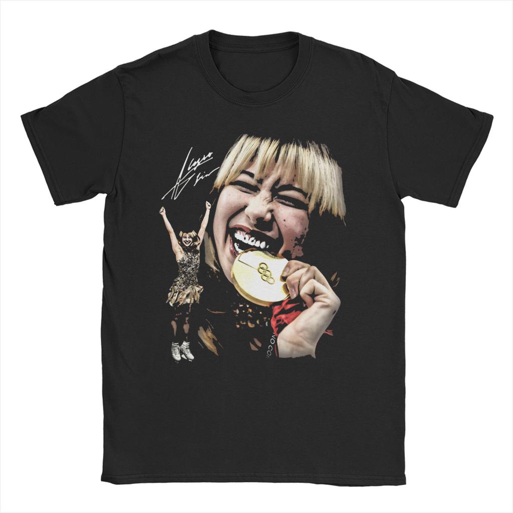 Unisex Women's T-Shirts Figure Skating Princess Alysa Liu Cotton Tee Shirt Short Sleeve T Shirts Crew Neck Clothing Gift Idea