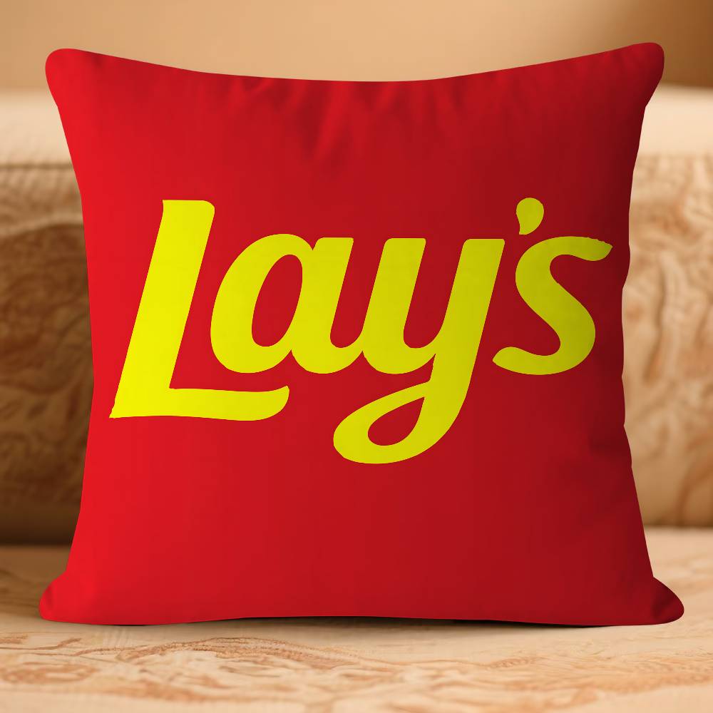 L-lays Anime Logo Pillow Anime Pillow Sofa Bed Head Pillow Cover Cushion Cover 45x45 Cm Fashion