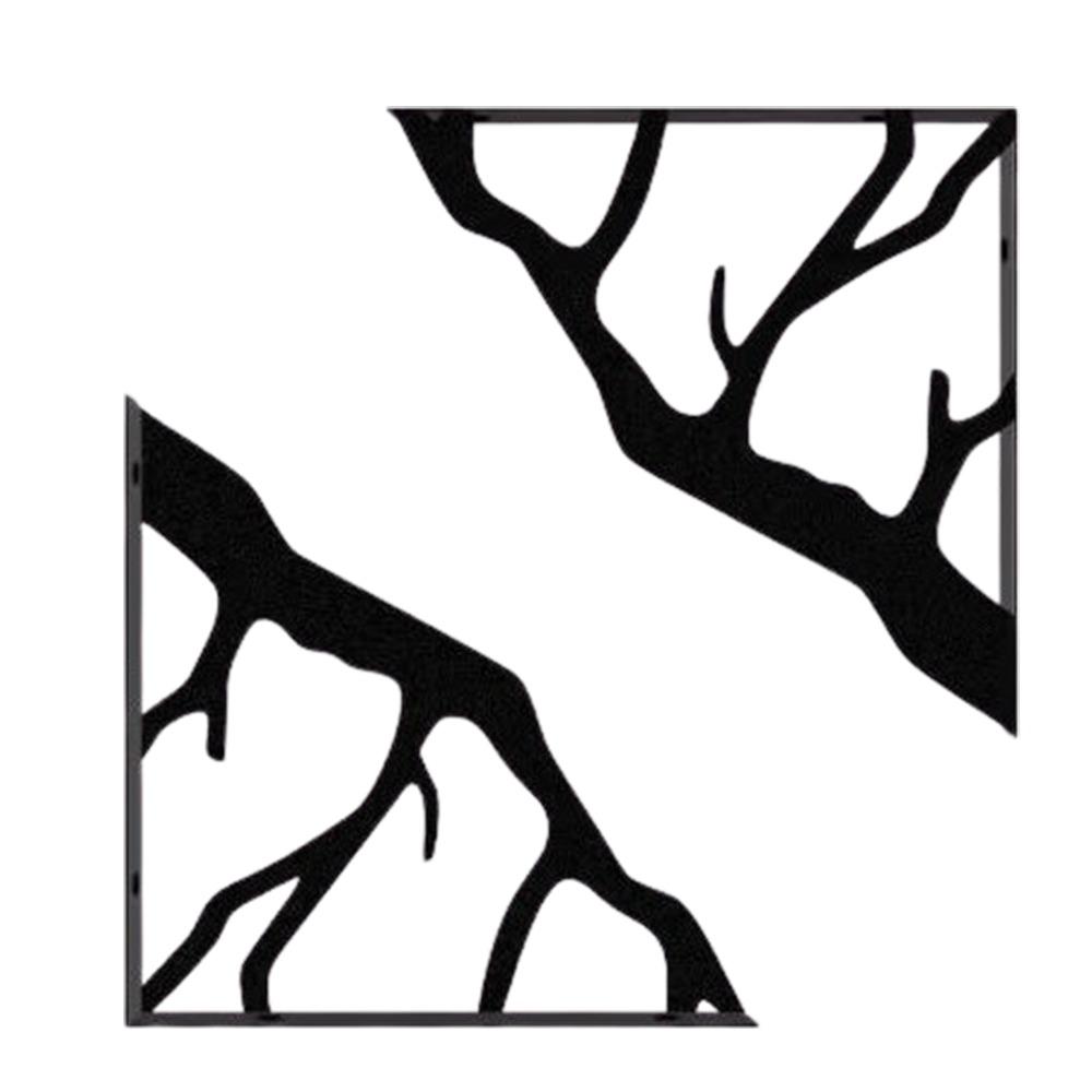 

2Pcs Tree Shaped L-Shaped Brackets Heavy-Duty Wall Mounted Brackets Support Bracket Garden 15cm/5.91in чёрный
