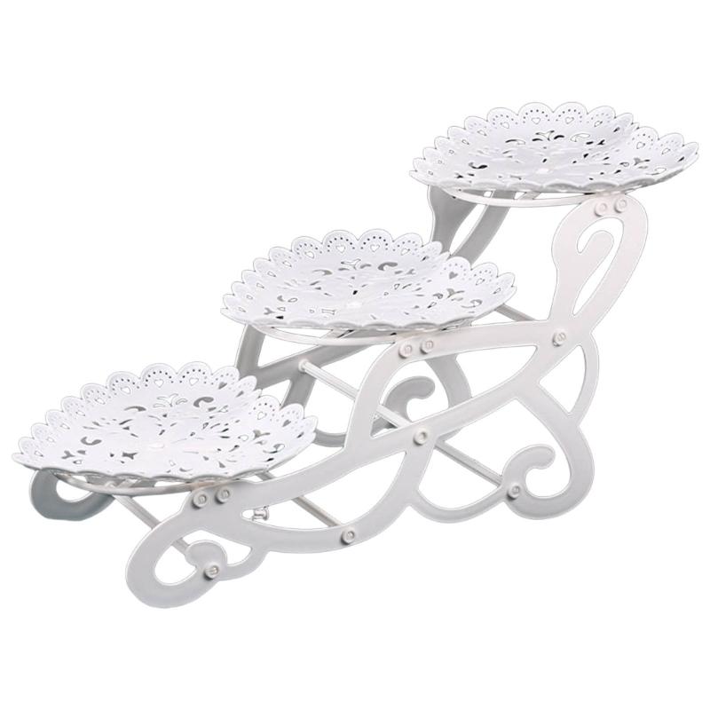 Cake Stand Birthday Cake Rack 3 Tiers Cupcake Display Holder Snacks Fruit Plate Wedding Party Tray Dessert Table Decor