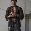 2026 Herren Netzoberteile Ausgeschnittenes T-Shirt Maskuliner Cardigan Schal Streetwear Modebekleidung Oberteil Hemd Herren Chemise Homme