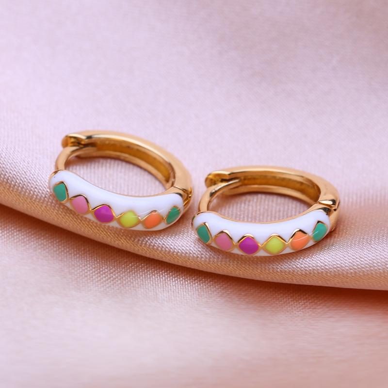 KNIKOO Small Round Clip Earrings For Women Fashion Hoop Earrings Jewerly For Wedding Party Gifts Cubic Zirconia CZ Earrings