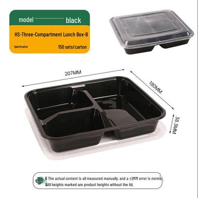 Contenants jetables épais en plastique pour la préparation des repas
