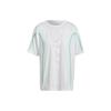 Rundhals Atmungsaktives Trainings Kurzarm T-Shirt Damen Tops Weiß HB6081