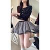 2025 High Waist Slimming Plaid Tulip Midi & Short A-Line Puffy Skirt for Women