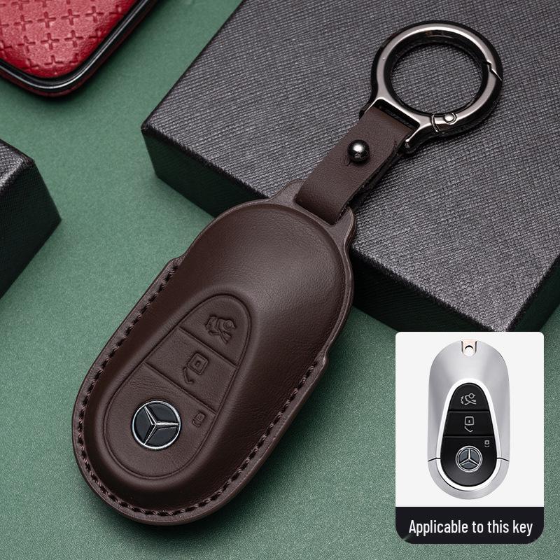 

Mercedes-Benz Genuine Leather Key Cover for C260L, E300L, GLC300L, A200L, GLE, S-Class.