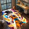 Son Goku Kamehameha Power Attack Graphic Rug Carpet Large Area Rug Non Slip Washable Floor Mat Gamer Room Bedroom Home Decor