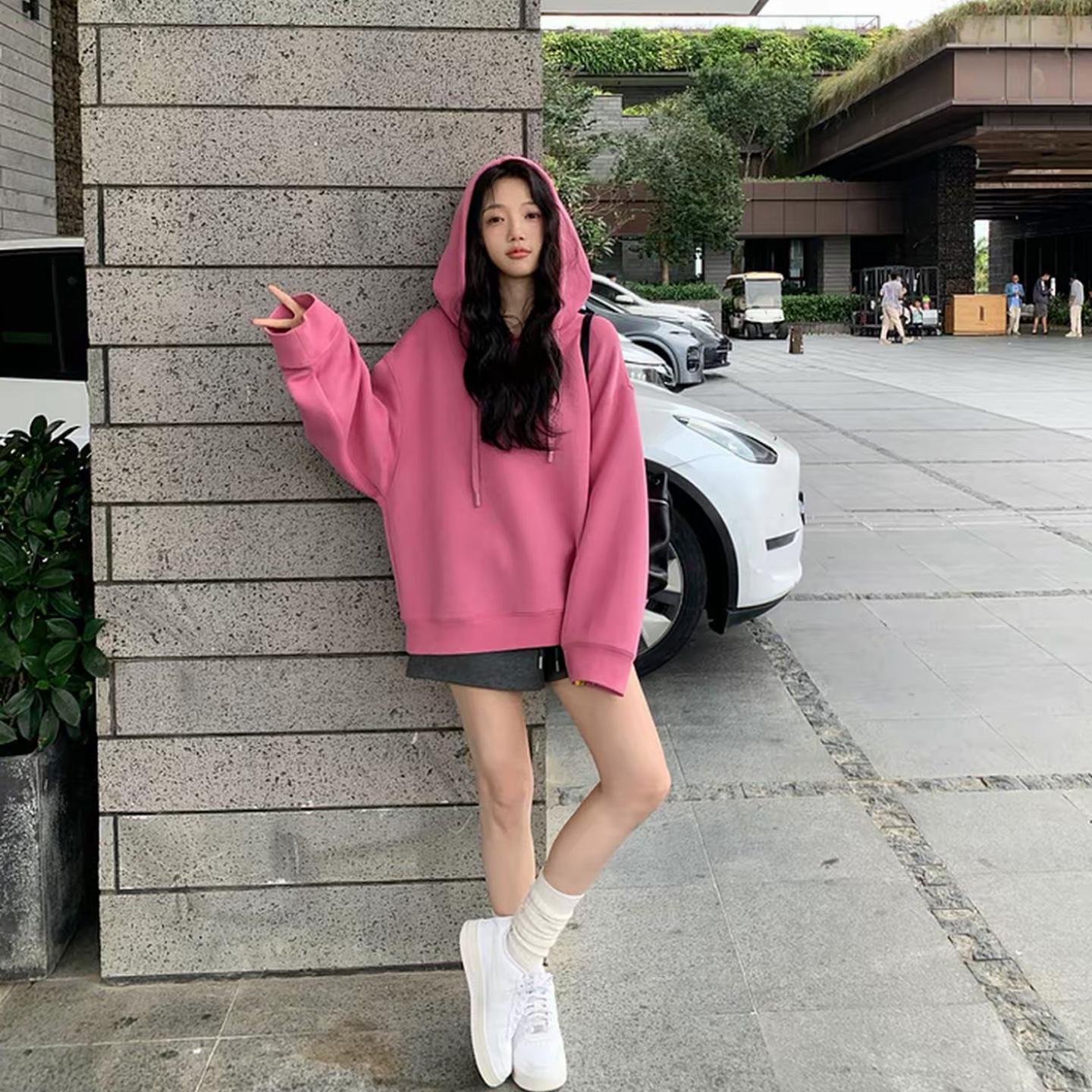 

Women s Autumn 2025 Casual Loose Fit Hooded Long Sleeve Sweatshirt XL