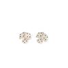 Flower Round Stud Earrings Temperament Jewelry Gift Elegant Polka Dot Earrings  Party
