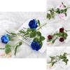 Rose Artificial Flower Bouquet With Silk Material For Wedding Decor And Photography Props