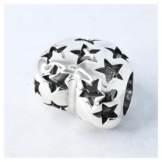 Used [Polished] PANDORA Heart Star Charm silver925 Pandora Silver