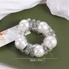 Elastic Telephone Line Hair Rope Korean Style Pearl Ponytail Holder Transparent Hair Ring  Wedding
