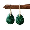 Boucles d'oreilles pendantes en cristal de poudre de pierre naturelle simples et de haute qualité boucles d'oreilles bijoux populaires