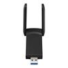 1300M Dual Band WiFi Adapter 2.4G 5.8G USB3.0 Interface Adjustable Signal Sensitivity WiFi Adapter for Laptop Black