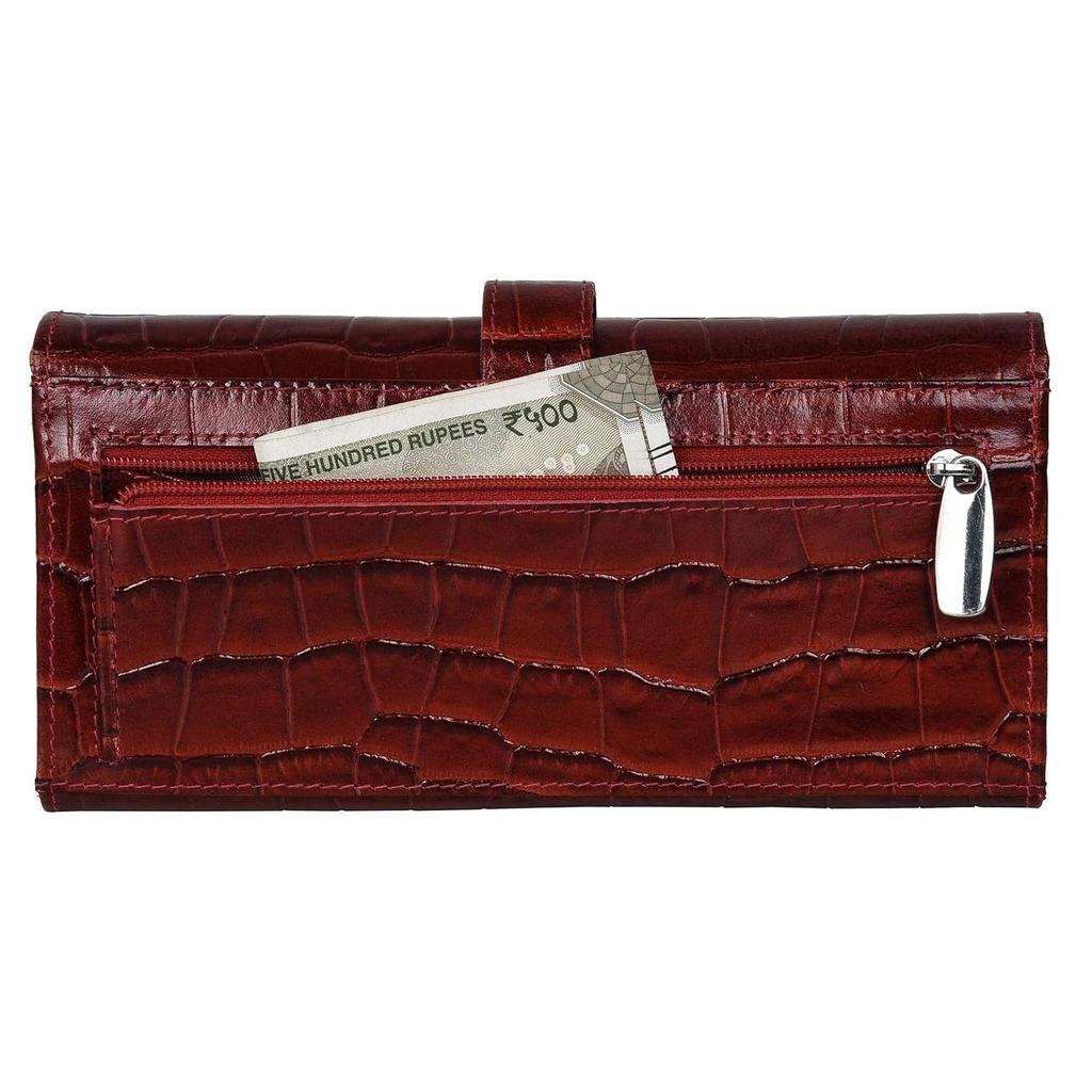 Danny Dark Red Leather Wallet for Women